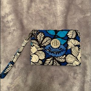Vera Bradley Blue Paisley Wristlet